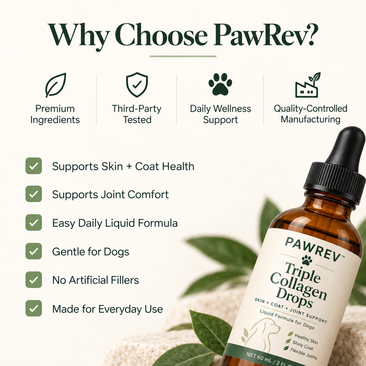 PawRev Triple Collagen Drops